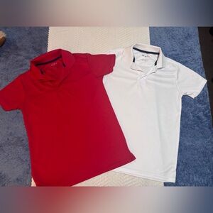 Galaxy Red and White Polo Shirt Set